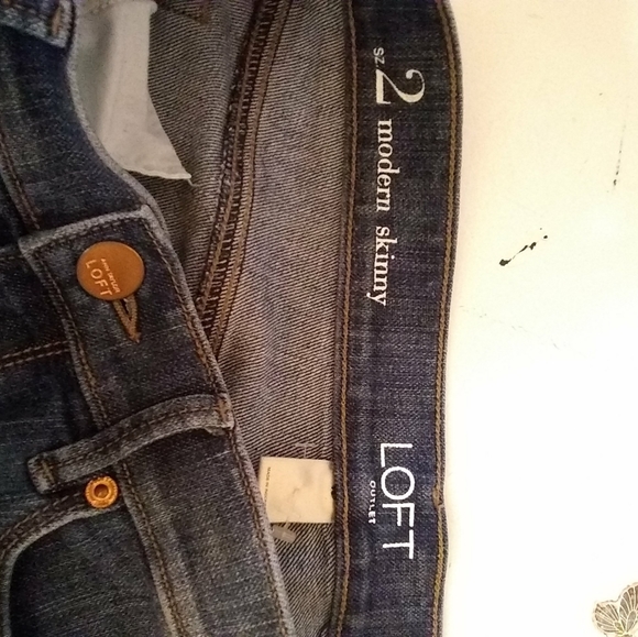 💕Loft Outlet Womens  Modern Skinny Pants Blue Jeans Jr Size 2/30", 30"ins… - Picture 5 of 9